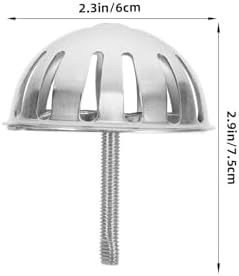 OUNONA 3-Pack Urinal Strainer Stainless Steel Urinal Drain Strainer with Polished Surface Accessories for Bathroom Toilet and Commercial Restrooms Easy to Clean and Install - Image 2