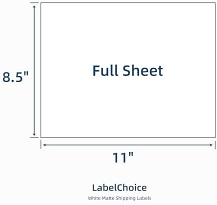 Full Sheet Shipping Labels 8.5 x 11 for Laser & Inkjet Printers, 500 Sheets 500 Labels Self Adhesive Full Page Labels 8.5 x 11 White, Whole Page Label Stickers, Mailing Label Sheets - Image 2
