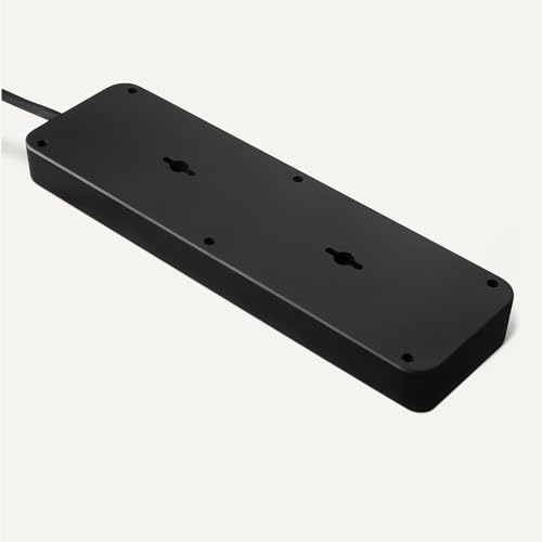 Amazon Basics 12-Outlet Surge Protector Power Strip, 4000 Joules, 8ft Extension Cord, Rectangle, for Home, Office, Gaming Room, Black (Pack of 2) - Image 4