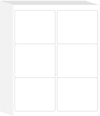 L LIKED 3-1/3"x4 Printable White Matte Sticker Labels 300 Labels 50 Sheets by LLIKED