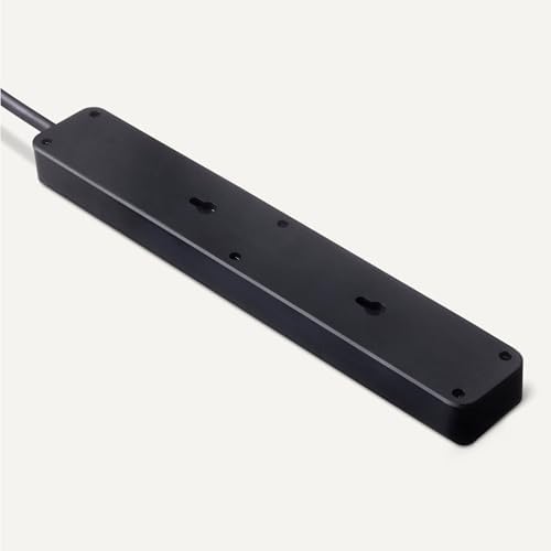 Amazon Basics Rectangle 6-Outlet Surge Protector Power Strip with Circuit Breaker, 600 Joule, 2ft Cord, Black, 2-Pack - Image 4