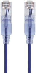 Monoprice Cat6A Ethernet Patch Cable - 14 Feet - Purple (10 Pack) Snagless RJ45 550Mhz UTP Pure Bare Copper Wire 10G 30AWG - SlimRun Series by Monoprice