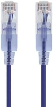 Monoprice Cat6A Ethernet Patch Cable - 14 Feet - Purple (10 Pack) Snagless RJ45 550Mhz UTP Pure Bare Copper Wire 10G 30AWG - SlimRun Series by Monoprice