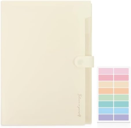 SKYDUE Expanding File Folder, Accordion File Organizer with 8 Pockets, Expandable Document Paper Receipt Holder for School Office Hospital, Letter/A4 Size Beige - Image 2