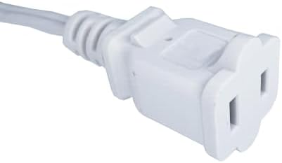 2 Foot Extension Cord, Small White Extension Cord for Indoor Use,2 Prong - Image 2