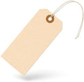 Premium Hang Tags with String - Box of 100 Tags #5-4.75” x 2.375" - String Tags for Labeling with Reinforced Eyelet and String Attached by EZDOMQualityTags