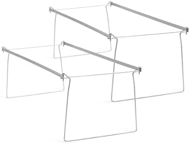 Smead Frames, Hanging File, Heavy Duty Steel Letter Size, Adjustable 23"-27" Rails, 2-Pack Gray, Converts Drawers to Hanging Folder Storage, for Office Home Classroom Organization by SMEAD