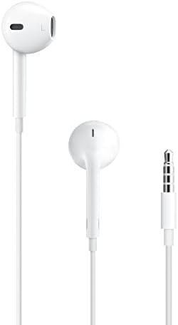 Apple EarPods Headphones with 3.5mm Plug, Wired Ear Buds with Built-in Remote to Control Music, Phone Calls, and Volume by Apple