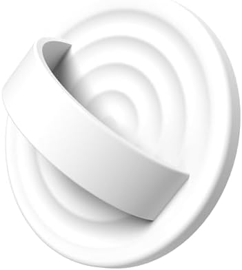 Magnetic Phone Grip for MagSafe, Silicone Ring Grip, White by COFFKER