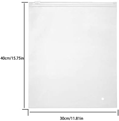 Poly Zipper Bags, 50PCS 11.8x15.7" Clear Plastic Bag for Packaging Dress, Pants, Selling with Vent Hole - Image 5