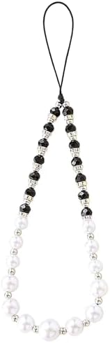 Beaded Phone Charm Lanyard Strap Girly Style Fixed Beads Pearl Lanyards by Staqlo