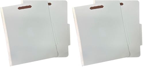 Amazon Basics Sturdy Pressboard Classification File Folders with Fasteners, Dividers, 2" Expansion for Documents Organization, 11.97 x 10.55 inch, Green, 20-Pack by AmazonBasics