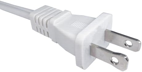 2 Foot Extension Cord, Small White Extension Cord for Indoor Use,2 Prong - Image 3