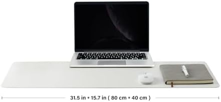 Cork Desk Mat - Dual-Sided Desk Pad for Office and Home - Desk Organization and Accessories - Ideal for Large Mouse Pad and Desk Mats on Top of Desks(White,80cmx 40cm) - Image 2