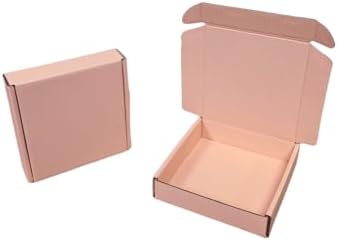50 Pack 5.1x5.1x1.2 in Powder Pink Shipping Boxes - Image 6