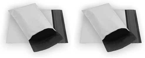 100 EcoSwift 5 x 7 White Small Poly Mailer Size #0 Self Sealing Envelopes Plastic Shipping Mailing Bags 5x7 2.35 mil (Pack of 2) by EcoSwift