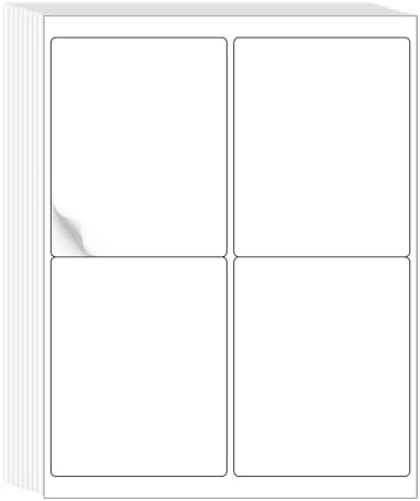 L Liked 4"x5" Matte White Printable Address Stickers 120 Labels 30 Sheets by LLIKED