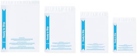 POLYSELLS Bundle Poly Bags Combo Pack of 400 (100pcs Each) -6X9", 8X10", 9X12", 11X14" Self Seal Clear Plastic Bags With Suffocation Warning by POLYSELLS
