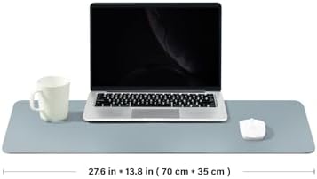 Cork Desk Mat - Dual-Sided Desk Pad for Office and Home - Desk Organization and Accessories - Ideal for Large Mouse Pad and Desk Mats on Top of Desks(Light Blue,27.6"x 13.8") - Image 2