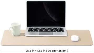 Cork Desk Mat - Dual-Sided Desk Pad for Office and Home - Desk Organization and Accessories - Ideal for Large Mouse Pad and Desk Mats on Top of Desks(Apricot,27.6"x 13.8") - Image 2