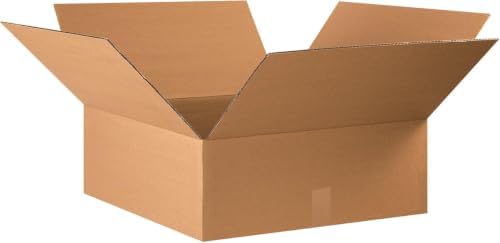 BOX USA Flat Boxes Holds 65lbs, 22x22x8 15-Pk for Shipping & Packing by BOXUSA