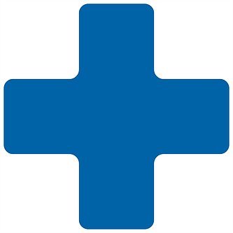 5S Location Marking Cross Shaped Floor Marker by GraphicalWarehouse