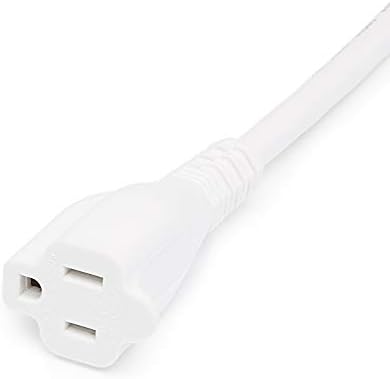 Amazon Basics Indoor Extension Cord, 3 Prong Outlet Extender Power Cord, 13 Amps, 125V, 25 Ft, White, 2 Count (Pack of 8) - Image 4