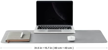 Cork Desk Mat - Dual-Sided Desk Pad for Office and Home - Desk Organization and Accessories - Ideal for Large Mouse Pad and Desk Mats on Top of Desks(Gray,80cmx 40cm) - Image 2