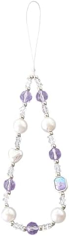 Beaded Phone Charm Lanyard Strap Girly Style Fixed Beads Pearl Lanyards by Staqlo