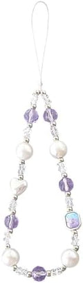 Beaded Phone Charm Lanyard Strap Girly Style Fixed Beads Pearl Lanyards by Staqlo