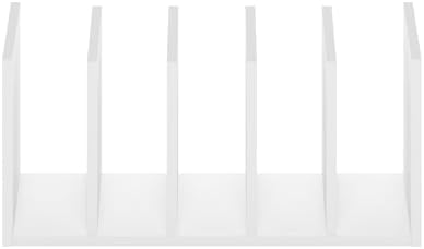Furinno HERMITE Desk File Folder Organizers, 5-Space Vertical Desktop Office Organization Racks, Desk Top Display Book Shelf, for Paper, Office Supplies, Magazine, White - Image 6