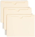 Smead File Jacket, Reinforced Straight-Cut Tab, Flat-No Expansion, Letter Size, Manila, 100 per Box (75500) by SMEAD
