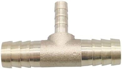 Pipe Fittings 4mm 5mm 6mm 8mm 10mm 12mm 14mm 16mm Tee Type Reducing Hose Barb Brass Barbed Tube Pipe Fitting Reducer Coupler Connector Adapter(6-10-6mm OD) - Image 4