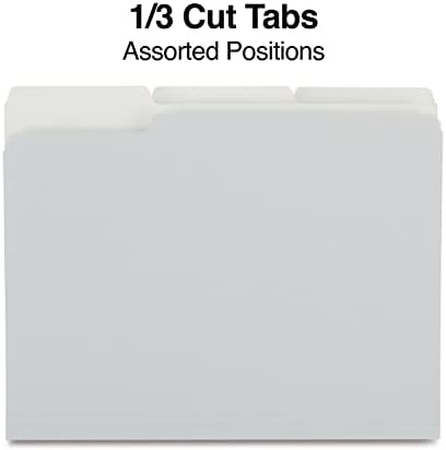 Staples File Folders, Letter Size, 1/3-Cut Tab, Gray, 200/Carton - Image 3