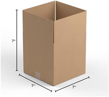 7" x 7" x 7" Kraft Corrugated RSC Shipping Box - 25/Bundle - Image 2