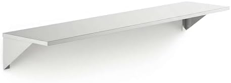 8" x 36" Heavy Duty Stainless Steel Floating Wall Mounted Shelf, Commercial Kitchen Storage Shelf by Zedfire
