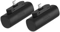 Miady 2-Pack Mini Portable Charger Built-in USB C Connector Small PowerBank by Miady