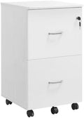 VASAGLE 2-Drawer File Cabinet, Small Rolling, Locking, Printer Stand by VASAGLE