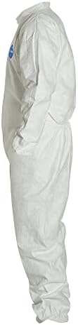 DuPont Tyvek 400 Disposable Protective Coverall with Elastic Wrists and Ankles, White, 4X-Large, 6-Pack - Image 7