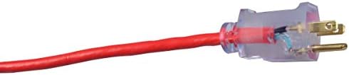 100ft SJTW 14/3 Outdoor Ext Cord W/ Lighted End (Red) - Image 3