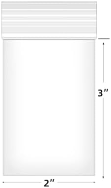 400pcs 2 X 3 Clear Reclosable Zip Plastic Poly Bags with Resealable Lock Seal Zipper-2 Mil - Image 2