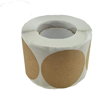 HAHIYO 2Inch 500Pcs Natural Brown Kraft Sticker Round Label Sticker Roll Round Blank Label Sticker to Write On Permanent Adhesive Dot Sticker for Jar and Canning Label Price Tag Store Organizing - Image 5
