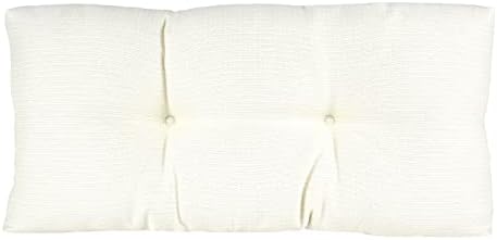 Klear Vu The Gripper Non-Slip Tufted Bench Cushion for Indoor Furniture, Assembled in USA, Entryway Storage, Bay Window, Corner Nook or Piano Seat, 30 Inches, Solid Ivory - Image 2