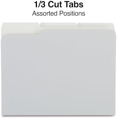 Staples File Folders, Letter Size, 1/3-Cut Tab, Gray, 200/Carton - Image 6