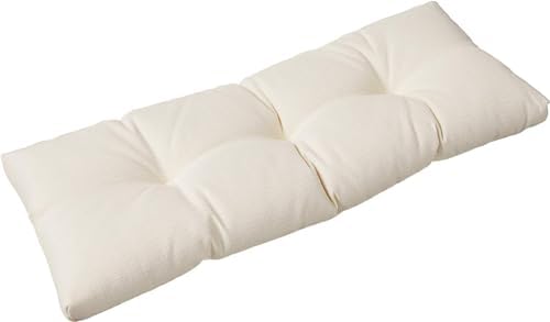 Klear Vu The Gripper Non-Slip Tufted Bench Cushion for Indoor Furniture, Assembled in USA, Entryway Storage, Bay Window, Corner Nook or Piano Seat, 27 Inches, Solid Ivory - Image 2