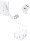 TROND 2 Prong to 3 Prong Extension Cord 1.5ft, Polarized Flat Plug, 3 AC by TRONDOfficial