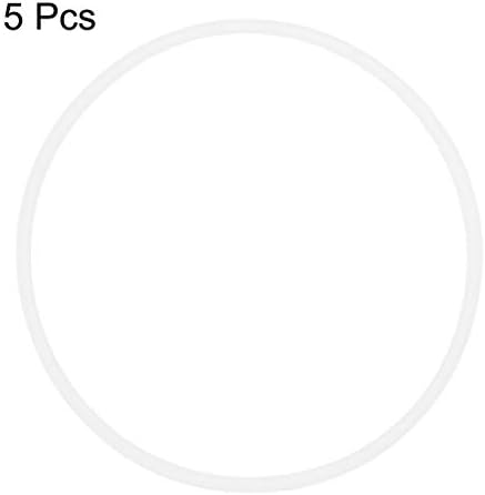 uxcell Silicone O-Rings, 60mm OD 56mm ID 2mm Width VMQ Seal Gasket for Compressor Valves Pipe Repair, White, Pack of 5 - Image 3