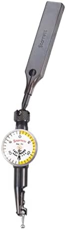 Starrett 711 Last Word Dial Test Indicator with Universal Friction Holder, Shank and Case - White Half Shaded, .030" Range, 0-15-0 Dial Reading, .001" Graduation - 711GPSZ by Starrett
