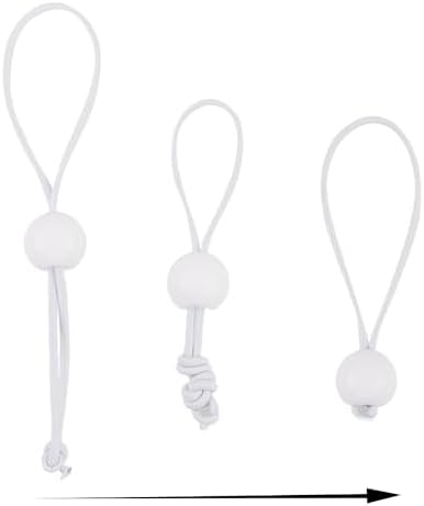 AOPRIE 30 Pack Bungee Balls, White Ball Bungee Heavy Duty Heavyweight 9inches Tarp Bungee Cords, Weather Resistant Tie Down Strap 4mm Thickness - for Camping, Tents, Cargo, Holding Wire and Hoses - Image 2