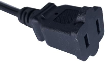 Short Extension Cord 2 Foot, 18 AWG Small 2 Prong Power Cord Cable - Image 4